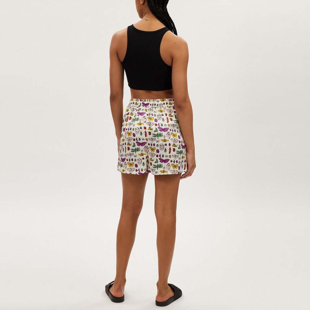 Bug Print Silk Shorts - Picture 2 of 3